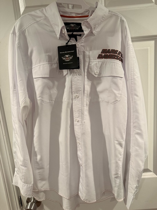 Harley-Davidson Other - HARLEY-DAVIDSON Men's Performance Long Sleeve Shirt L White NWT
